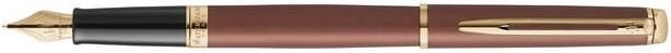 Waterman HÃÂ©misphÃÂ¨re Metalic vulpen medium koperrood GT giftbox
