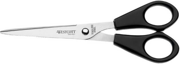 Westcott Kantoorschaar 155mm met kunststof grip rvs