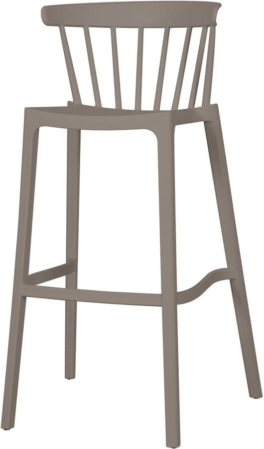 WOOOD Barstoel Bliss Buiten Kunststof Taupe