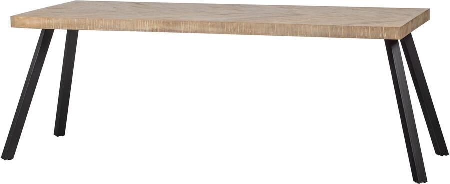 WOOOD Combi-Tablo: Mango Visgraat 180X90&2-Standen Poot Vierk