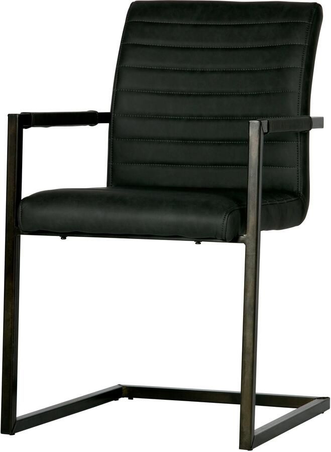 WOOOD Eetkamerstoel Bas Pu Antraciet