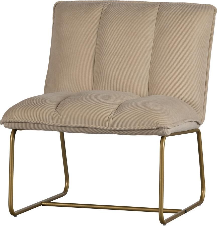 WOOOD Fauteuil Fie Ribstof Zand