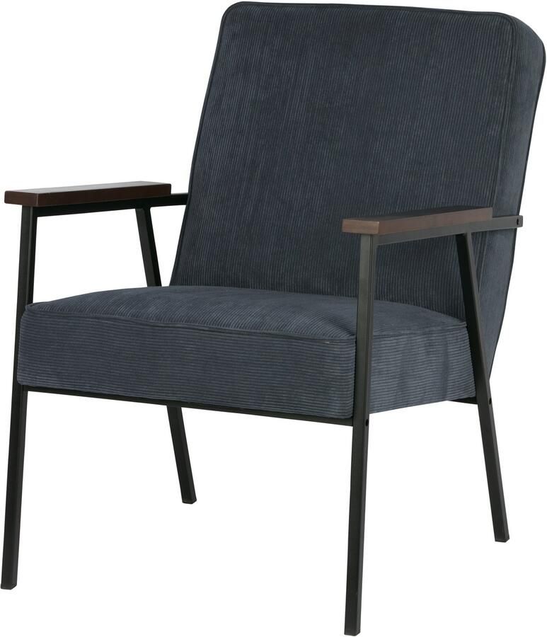 WOOOD Fauteuil Sally Staalblauw