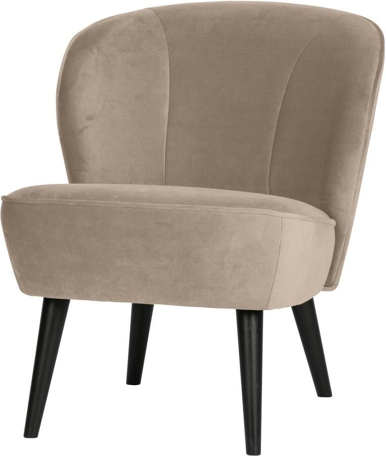 WOOOD Fauteuil Sara Fluweel Khaki