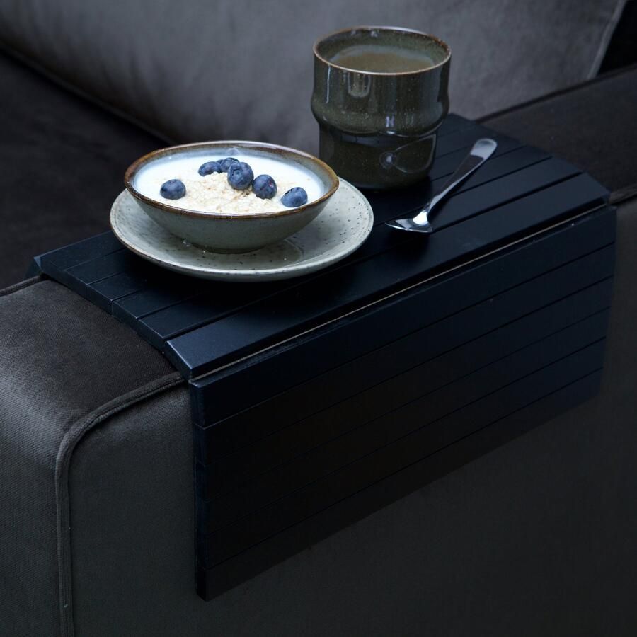 WOOOD Flexibel Dienblad Armleuning Xl Zwart Xl