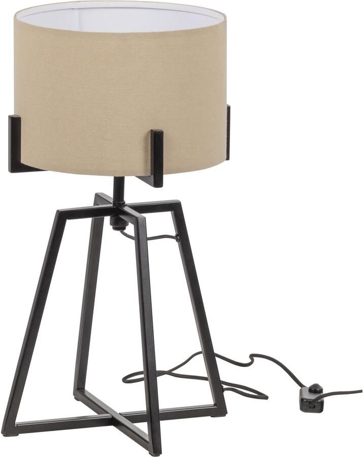 WOOOD HOLLY TAFELLAMP ZWART NATUREL