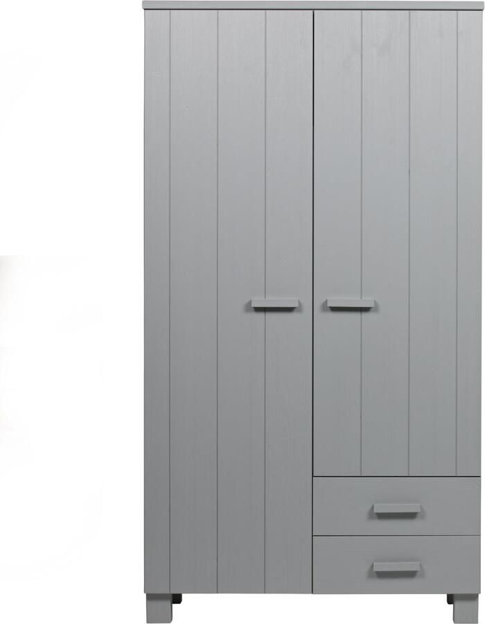 WOOOD Kast Dennis Met Laden Grenen Betongrijs Geborsteld [Fsc]