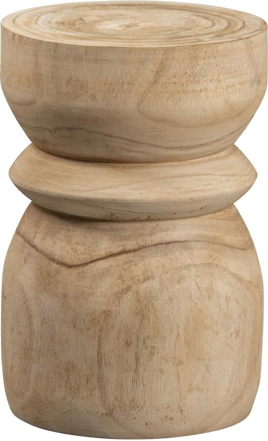 WOOOD Kruk Bikkel Hout Naturel 40Xo28Cm