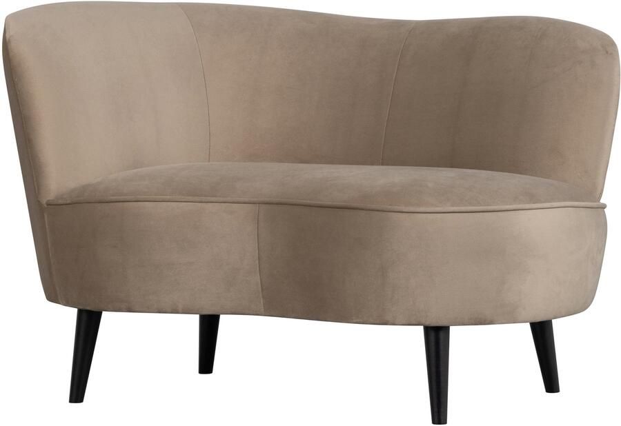 WOOOD Lounge Fauteuil Sara Links Fluweel Khaki