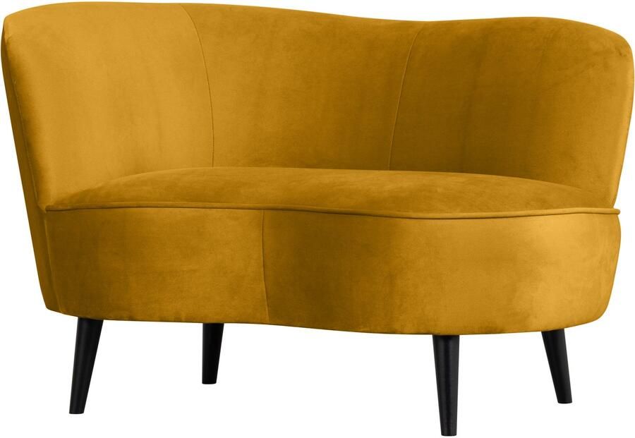 WOOOD Lounge Fauteuil Sara Links Fluweel Oker