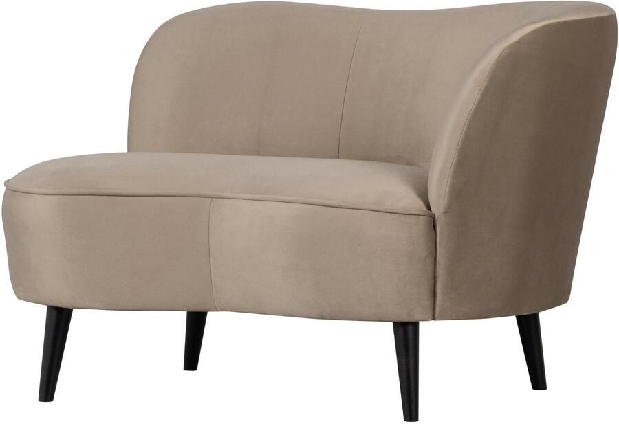 WOOOD Lounge Fauteuil Sara Rechts Fluweel Khaki