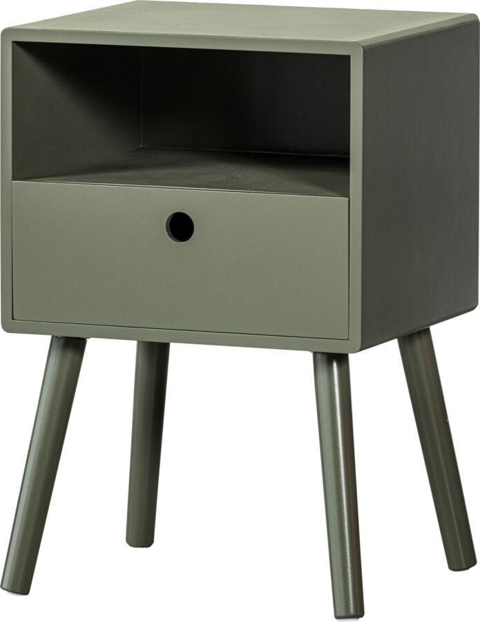 WOOOD Nachtkastje Ozzy Hout Warm Groen