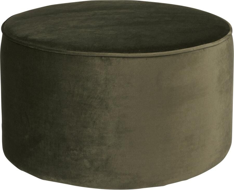WOOOD Poef Sara Laag Warm Groen 36Xo60