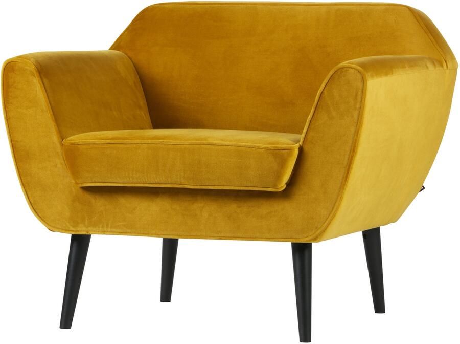 WOOOD ROCCO FAUTEUIL FLUWEEL OKER