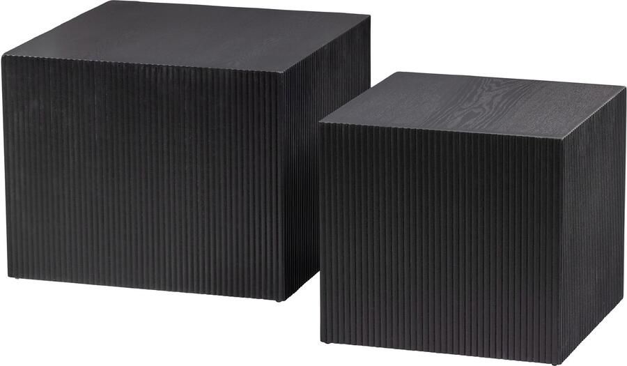 WOOOD SET V 2 SANNE BIJZETTAFELS VIERKANT ZWART