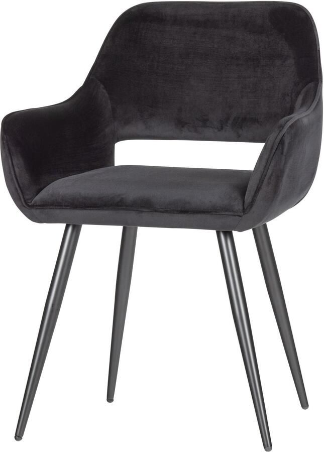 WOOOD Stoel Set V 2 Jelle Fluweel Zwart