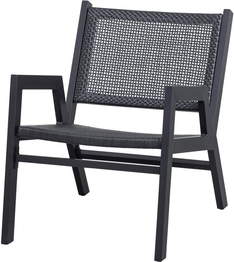 WOOOD Tuin Fauteuil Pem Met Armleuning Aluminium Zwart