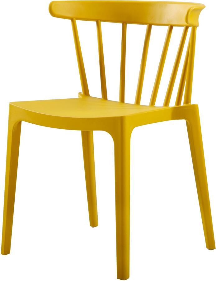 WOOOD Tuinstoel Bliss Met Spijlen Kunststof Oker Geel