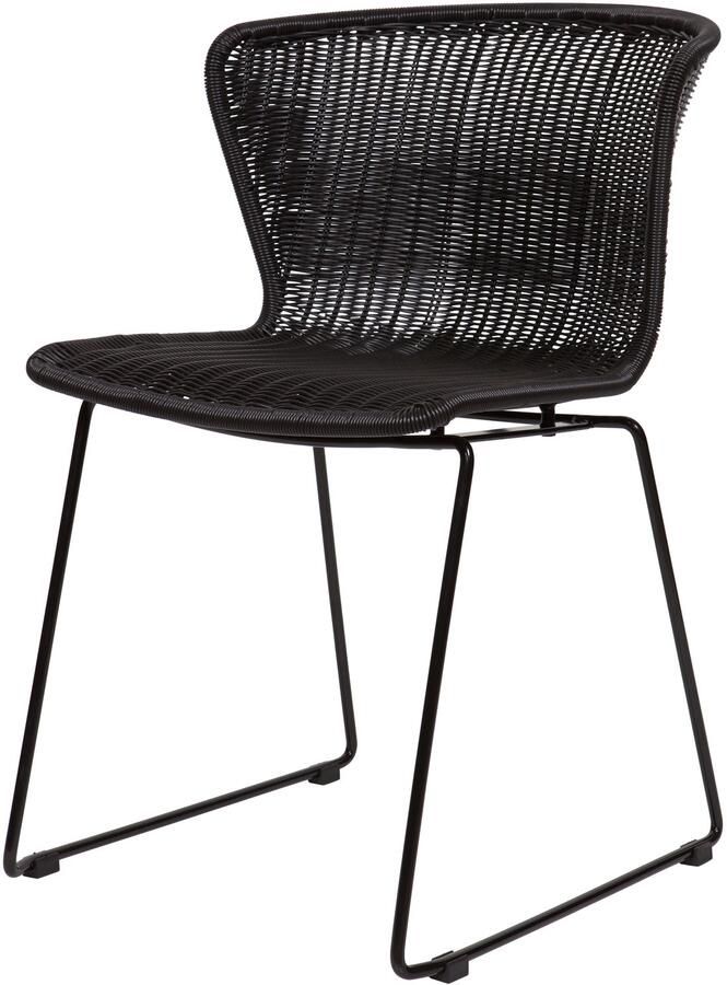 WOOOD Tuinstoel Set V 2 Wings Zwart