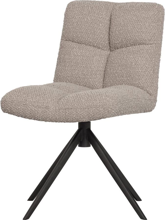 WOOOD Vinny Draaistoel Boucle Zand