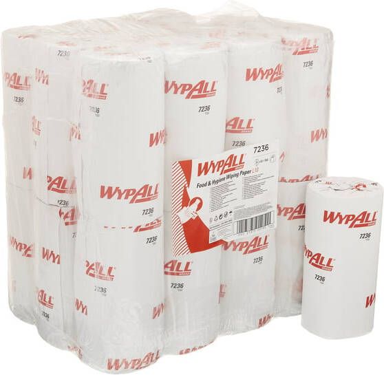 Wypall Poetsrol L10 1-laags 24cmx76m 24 stuks Ã  165 vel wit 7236