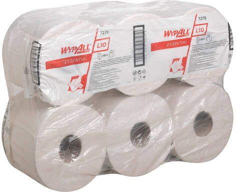 WypAll Poetsrol L10 essential 1-laags 300m wit 7276