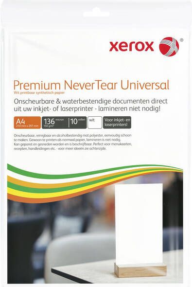 Xerox Nevertear Premium Universal A4 polyester 136micron wit 10vel