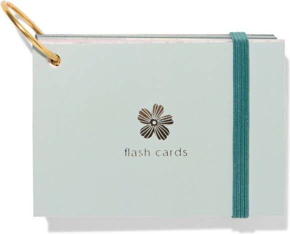 051 Flashcards Met Ring En Elastiek (groen)
