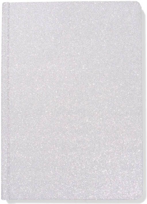 051 Notitieboek A5 Gelinieerd Glitters (zilver)