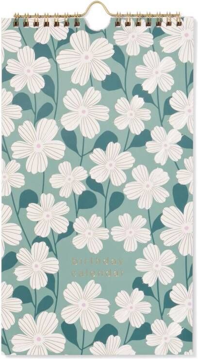 051 Verjaardagskalender 29.5x16cm Bloemen (multi)