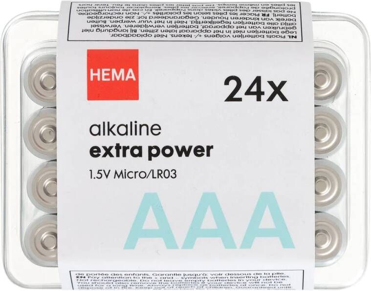 HEMA AAA Alkaline Extra Power Batterijen 24 Stuks