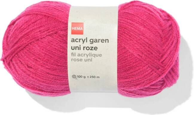 HEMA Acryl Garen Roze 100gram 250meter