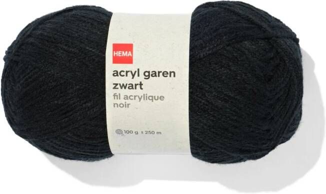 HEMA Acryl Garen Zwart 100gram 250meter