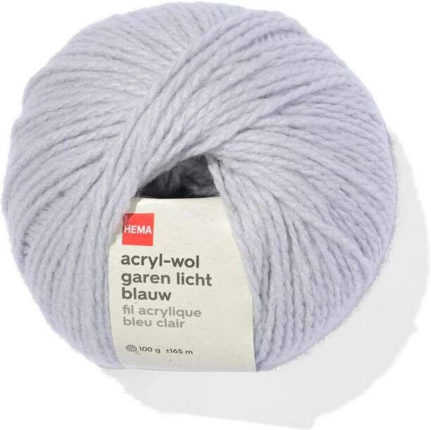 HEMA Acryl-wol Garen Lichtblauw 100gram 165meter