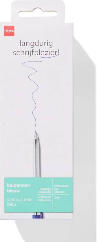 HEMA Balpennen Blauwschrijvend 24 Stuks