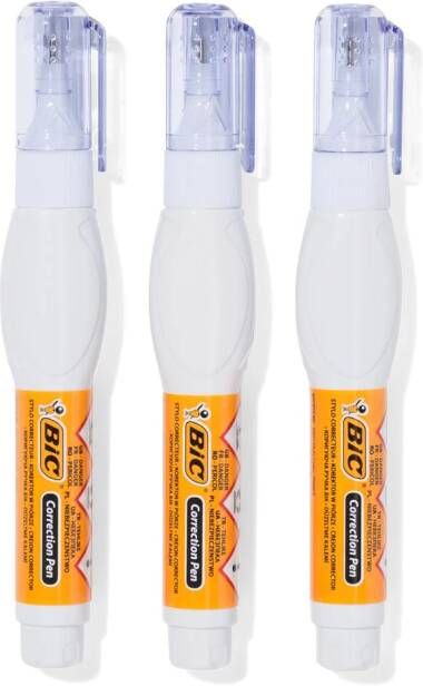 HEMA BIC Correctiepennen Wit 3 Stuks