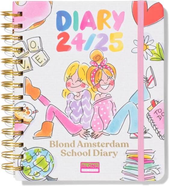HEMA Blond Amsterdam Schoolagenda 24 25 Met Spiraal 19.2x15.7