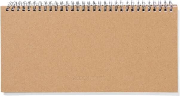 HEMA Bureau Weekplanner Met Spiraal 13x27 Kraft