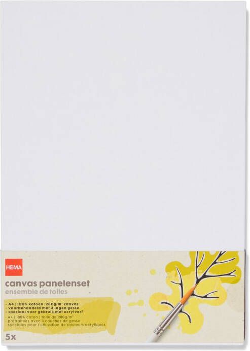 HEMA Canvas Panelenset A4 5 Stuks