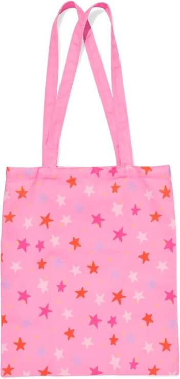 HEMA Canvas Tas 42x36cm Sterren Roze