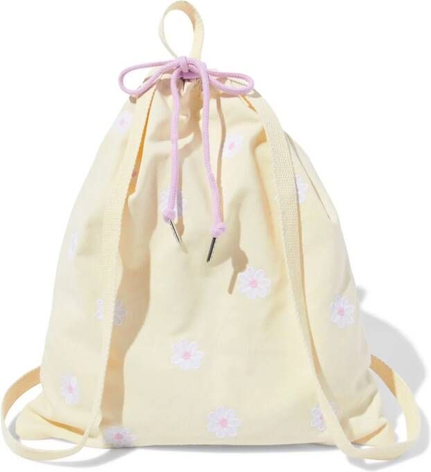 HEMA Canvas Tas 42x36cm Trekkoord Bloemen