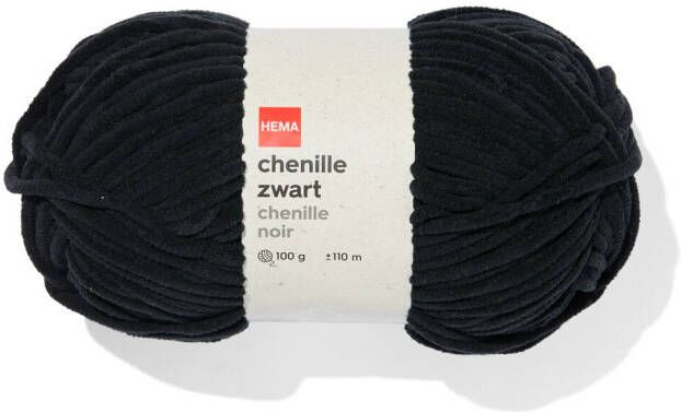 HEMA Chenille Zwart 100gram 110meter