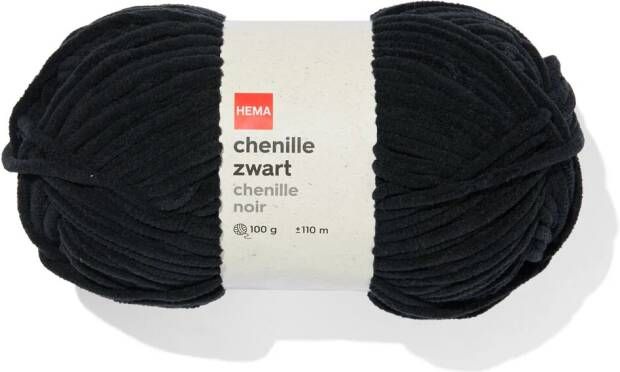 HEMA Chenille Zwart 100gram 110meter