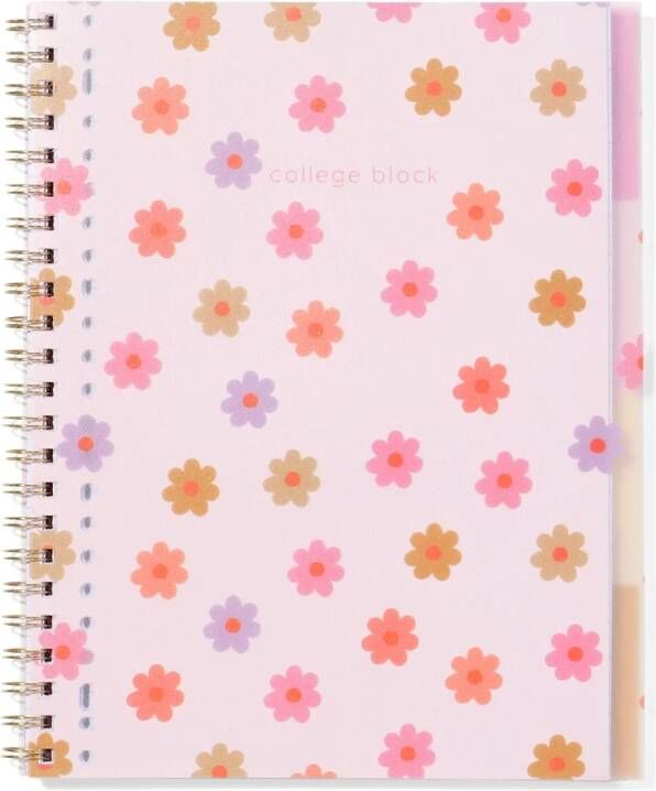 HEMA Collegeblok 4-in-1 A4 Bloemen