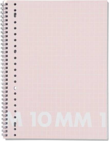 HEMA Collegeblok Roze A4 Geruit 10mm 3 Stuks