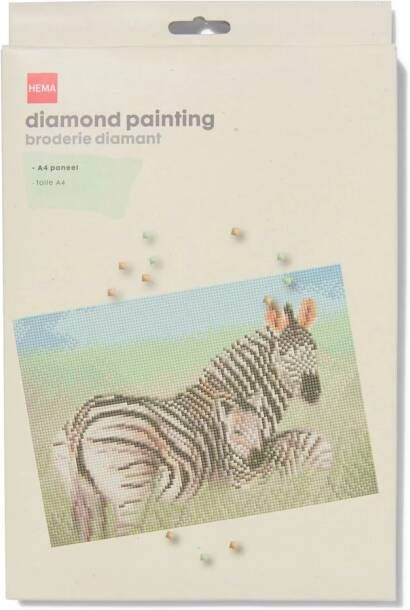 HEMA Diamond Painting Zebra A4