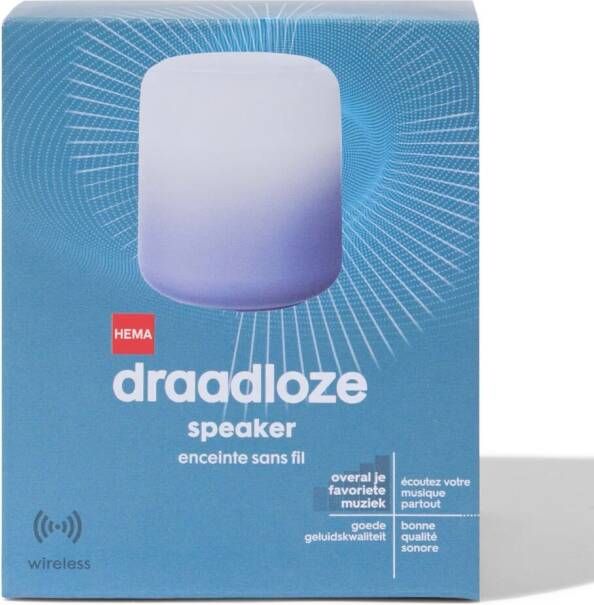 HEMA Draadloze Speaker Wit blauw