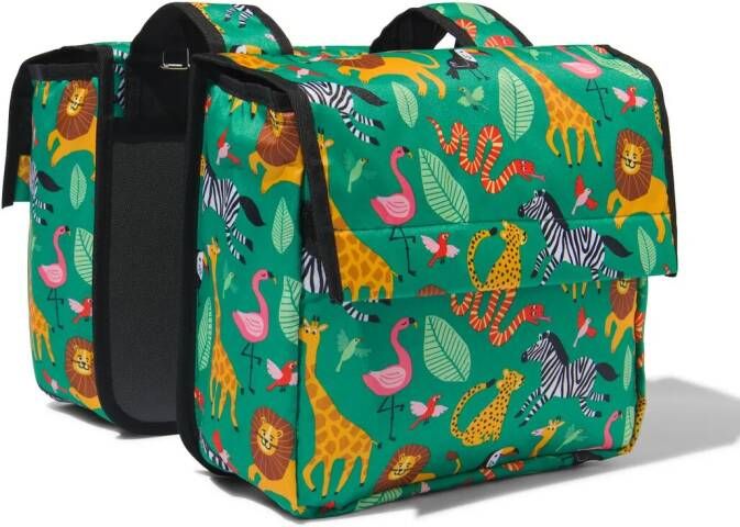 HEMA Dubbele Fietstas 20L RPET Dieren 30x26x13