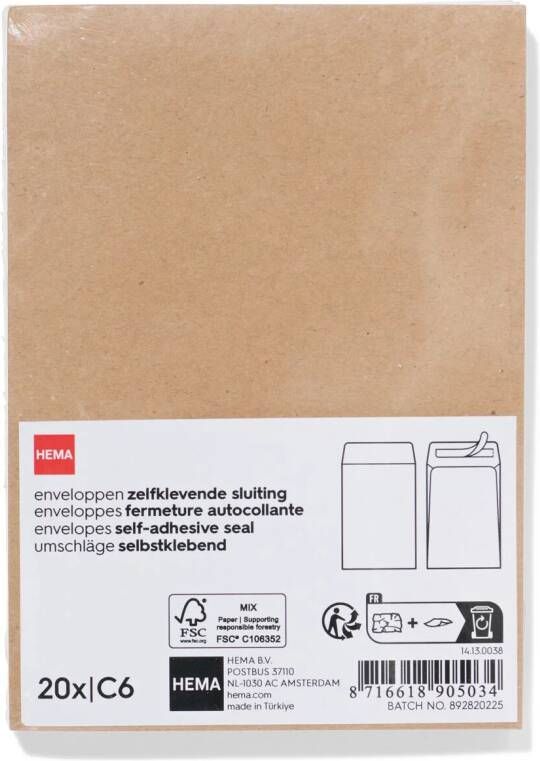 HEMA Enveloppen C6 20 Stuks