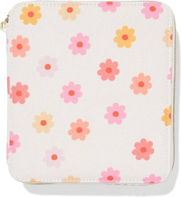 HEMA Etui 20x8cm Bloemenprint Bloemen Lichtroze